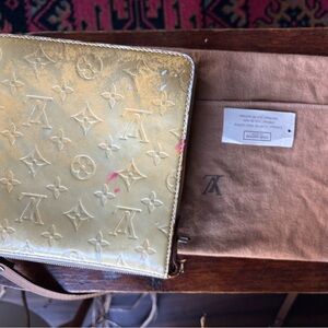 Louis Vuitton Gold Mott Vernis vintage Crossbody Bag